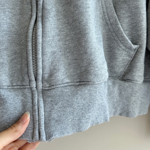 Old Navy Cropped Fleece Zip Up Hoodie, Size Large, Grey - Picture 11 of 16